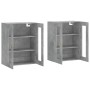 Armarios de pared 2 uds madera de ingeniería gris hormigón de vidaXL, Aparadores - Ref: Foro24-3197925, Precio: 166,71 €, Des...