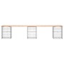 Banco de jardín diseño gaviones madera maciza pino 203x31x42 cm de vidaXL, Bancos de jardín - Ref: Foro24-834332, Precio: 78,...