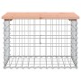 Banco de jardín diseño gaviones madera abeto Douglas 63x44x42cm de vidaXL, Bancos de jardín - Ref: Foro24-834354, Precio: 53,...