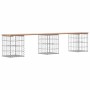 Banco de jardín diseño gaviones madera maciza pino 203x31x42 cm de vidaXL, Bancos de jardín - Ref: Foro24-834332, Precio: 78,...