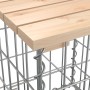 Banco de jardín diseño gaviones madera maciza pino 203x31x42 cm de vidaXL, Bancos de jardín - Ref: Foro24-834332, Precio: 78,...