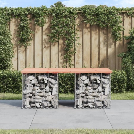 Banco jardín diseño gaviones madera abeto Douglas 103x44x42 cm de vidaXL, Bancos de jardín - Ref: Foro24-834339, Precio: 75,5...