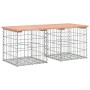Banco jardín diseño gaviones madera abeto Douglas 103x44x42 cm de vidaXL, Bancos de jardín - Ref: Foro24-834339, Precio: 75,5...