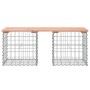 Banco jardín diseño gaviones madera abeto Douglas 103x44x42 cm de vidaXL, Bancos de jardín - Ref: Foro24-834339, Precio: 75,5...