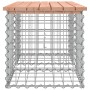 Banco jardín diseño gaviones madera abeto Douglas 103x44x42 cm de vidaXL, Bancos de jardín - Ref: Foro24-834339, Precio: 75,5...