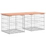 Banco jardín diseño gaviones madera abeto Douglas 103x44x42 cm de vidaXL, Bancos de jardín - Ref: Foro24-834339, Precio: 75,5...