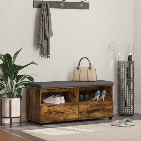 Banco de entrada con cojín Roble ahumado 100 x 38 x 46 cm en Bancos para recibidores y almacenamiento | Comprar online en Foru.e