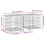 Banco jardín diseño gaviones madera abeto Douglas 103x44x42 cm de vidaXL, Bancos de jardín - Ref: Foro24-834339, Precio: 75,5...
