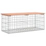 Banco jardín diseño gaviones madera abeto Douglas 103x44x42 cm de vidaXL, Bancos de jardín - Ref: Foro24-834360, Precio: 82,7...