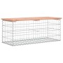 Banco jardín diseño gaviones madera abeto Douglas 103x44x42 cm de vidaXL, Bancos de jardín - Ref: Foro24-834360, Precio: 82,7...
