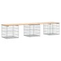 Banco de jardín diseño gaviones madera maciza pino 203x44x42 cm de vidaXL, Bancos de jardín - Ref: Foro24-834341, Precio: 117...