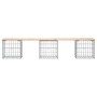 Banco de jardín diseño gaviones madera maciza pino 203x44x42 cm de vidaXL, Bancos de jardín - Ref: Foro24-834341, Precio: 117...