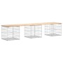 Banco de jardín diseño gaviones madera maciza pino 203x44x42 cm de vidaXL, Bancos de jardín - Ref: Foro24-834341, Precio: 117...