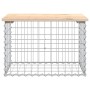 Banco de jardín diseño gaviones madera maciza pino 63x44x42 cm de vidaXL, Bancos de jardín - Ref: Foro24-834353, Precio: 44,2...