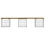 Banco jardín diseño gaviones madera pino impregnada 203x44x42cm de vidaXL, Bancos de jardín - Ref: Foro24-834343, Precio: 101...