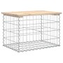 Banco de jardín diseño gaviones madera maciza pino 63x44x42 cm de vidaXL, Bancos de jardín - Ref: Foro24-834353, Precio: 44,2...