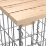 Banco de jardín diseño gaviones madera maciza pino 63x44x42 cm de vidaXL, Bancos de jardín - Ref: Foro24-834353, Precio: 44,2...