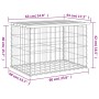Banco de jardín diseño gaviones madera maciza pino 63x44x42 cm de vidaXL, Bancos de jardín - Ref: Foro24-834353, Precio: 44,2...