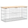 Banco de jardín diseño gaviones madera maciza pino 83x31,5x42cm de vidaXL, Bancos de jardín - Ref: Foro24-834347, Precio: 57,...