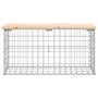 Banco de jardín diseño gaviones madera maciza pino 83x31,5x42cm de vidaXL, Bancos de jardín - Ref: Foro24-834347, Precio: 57,...
