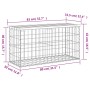 Banco de jardín diseño gaviones madera maciza pino 83x31,5x42cm de vidaXL, Bancos de jardín - Ref: Foro24-834347, Precio: 57,...