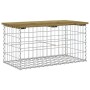 Banco jardín diseño gaviones madera pino impregnada 83x44x42 cm de vidaXL, Bancos de jardín - Ref: Foro24-834358, Precio: 68,...