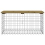 Banco jardín diseño gaviones madera pino impregnada 83x44x42 cm de vidaXL, Bancos de jardín - Ref: Foro24-834358, Precio: 68,...