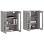 Armarios de pared 2 uds madera de ingeniería gris Sonoma de vidaXL, Aparadores - Ref: Foro24-3197919, Precio: 164,58 €, Descu...