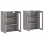 Armarios de pared 2 uds madera de ingeniería gris Sonoma de vidaXL, Aparadores - Ref: Foro24-3197919, Precio: 164,58 €, Descu...