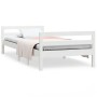 Estructura de cama madera maciza de pino blanco 90x190 cm de vidaXL, Camas y somieres - Ref: Foro24-821635, Precio: 117,84 €,...