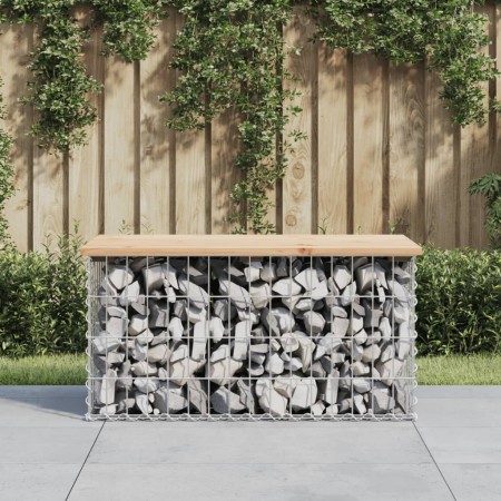 Banco de jardín diseño gaviones madera maciza pino 83x44x42 cm de vidaXL, Bancos de jardín - Ref: Foro24-834356, Precio: 64,0...