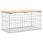 Banco de jardín diseño gaviones madera maciza pino 83x44x42 cm de vidaXL, Bancos de jardín - Ref: Foro24-834356, Precio: 64,0...