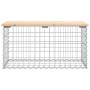Banco de jardín diseño gaviones madera maciza pino 83x44x42 cm de vidaXL, Bancos de jardín - Ref: Foro24-834356, Precio: 64,0...