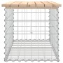 Banco de jardín diseño gaviones madera maciza pino 83x44x42 cm de vidaXL, Bancos de jardín - Ref: Foro24-834356, Precio: 64,0...