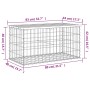 Banco de jardín diseño gaviones madera maciza pino 83x44x42 cm de vidaXL, Bancos de jardín - Ref: Foro24-834356, Precio: 64,0...