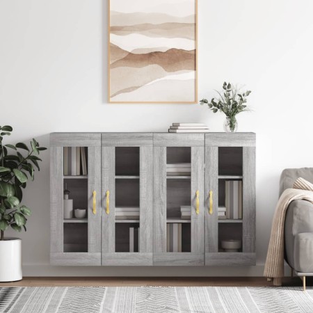 Armarios de pared 2 uds madera de ingeniería gris Sonoma de vidaXL, Aparadores - Ref: Foro24-3197927, Precio: 156,16 €, Descu...
