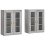 Armarios de pared 2 uds madera de ingeniería gris Sonoma de vidaXL, Aparadores - Ref: Foro24-3197927, Precio: 156,16 €, Descu...