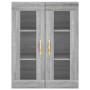 Armarios de pared 2 uds madera de ingeniería gris Sonoma de vidaXL, Aparadores - Ref: Foro24-3197927, Precio: 156,16 €, Descu...