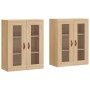 Armarios de pared 2 uds madera de ingeniería roble Sonoma de vidaXL, Aparadores - Ref: Foro24-3197916, Precio: 165,55 €, Desc...