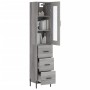 Aparador alto madera contrachapada gris Sonoma 34,5x34x180 cm de vidaXL, Aparadores - Ref: Foro24-3199247, Precio: 127,93 €, ...