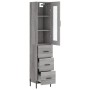 Aparador alto madera contrachapada gris Sonoma 34,5x34x180 cm de vidaXL, Aparadores - Ref: Foro24-3199247, Precio: 127,93 €, ...