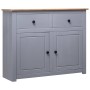 Aparador de madera maciza pino estilo Panamá gris 93x40x80 cm de vidaXL, Aparadores - Ref: Foro24-282698, Precio: 161,54 €, D...