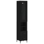 Aparador de madera contrachapada negro 34,5x34x180 cm de vidaXL, Aparadores - Ref: Foro24-3199298, Precio: 113,62 €, Descuent...
