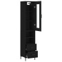 Aparador de madera contrachapada negro 34,5x34x180 cm de vidaXL, Aparadores - Ref: Foro24-3199298, Precio: 113,62 €, Descuent...