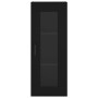 Aparador de madera contrachapada negro 34,5x34x180 cm de vidaXL, Aparadores - Ref: Foro24-3199298, Precio: 113,62 €, Descuent...
