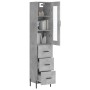 Aparador de madera contrachapada gris hormigón 34,5x34x180 cm de vidaXL, Aparadores - Ref: Foro24-3199245, Precio: 124,19 €, ...