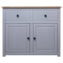 Aparador de madera maciza pino estilo Panamá gris 93x40x80 cm de vidaXL, Aparadores - Ref: Foro24-282698, Precio: 161,54 €, D...