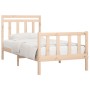 Estructura de cama madera maciza de pino 90x200 cm de vidaXL, Camas y somieres - Ref: Foro24-3107013, Precio: 90,94 €, Descue...