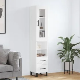 Tall white plywood sideboard 34.5x34x180 cm by vidaXL, Sideboards - Ref: Foro24-3199321, Price: 120,01 €, Discount: %