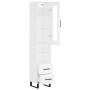 Aparador alto madera contrachapada blanco 34,5x34x180 cm de vidaXL, Aparadores - Ref: Foro24-3199321, Precio: 116,26 €, Descu...
